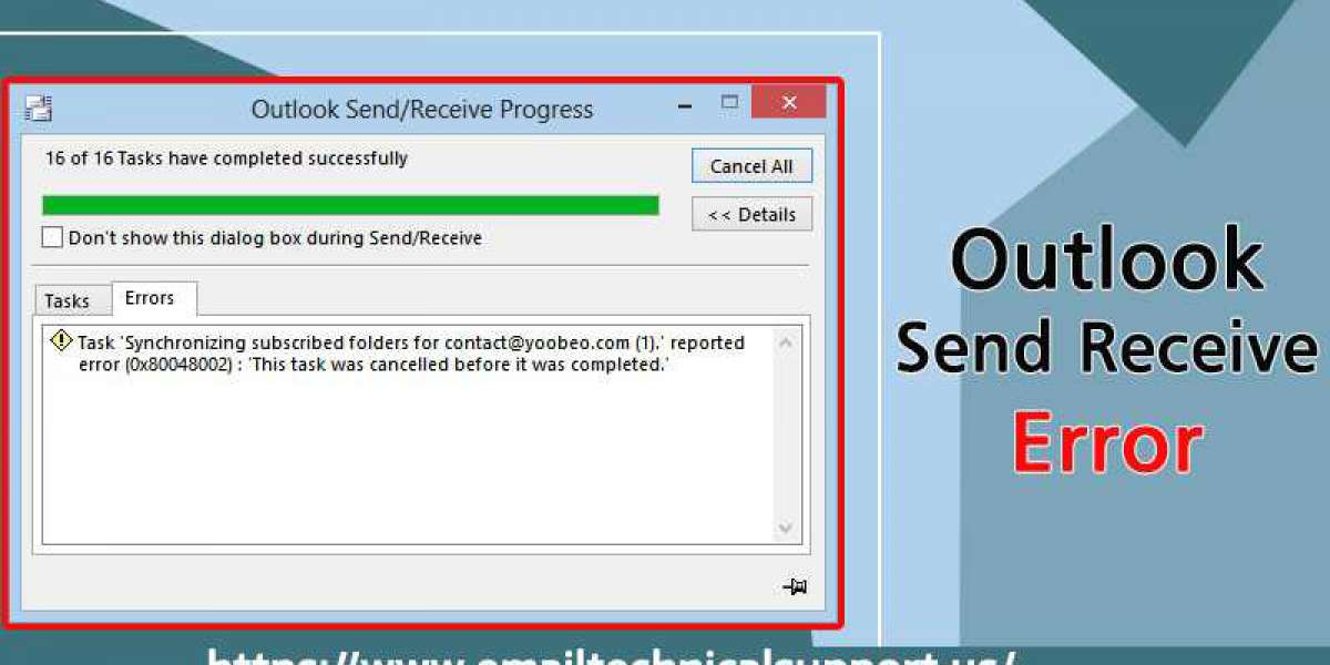 In order to resolve the issue of Outlook send receive error, what could be the possible causes?