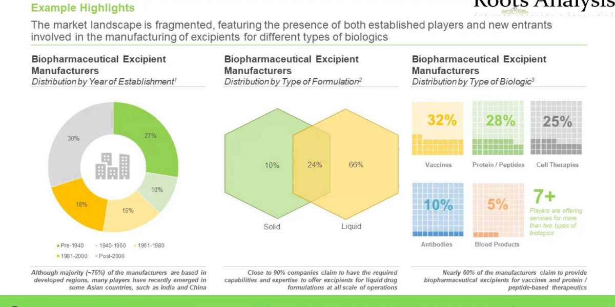 The biopharmaceutical excipient manufacturing market is projected to grow at an annualized rate of 5.8% during the perio