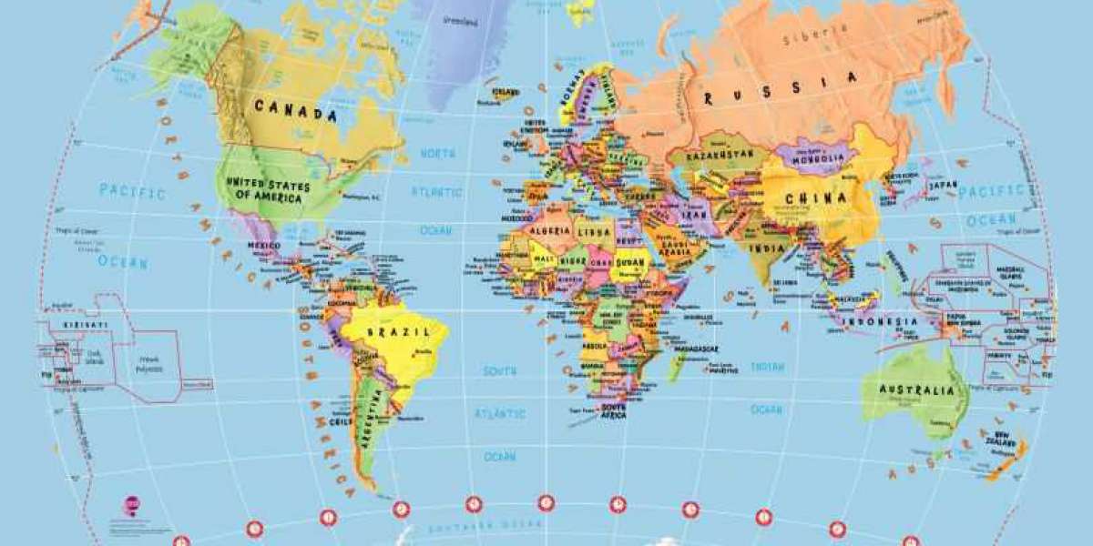 World Political Map With Countries & Capitals