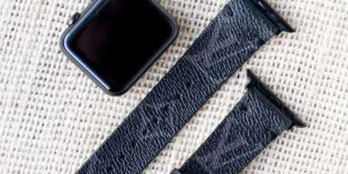 Apple Watch Band Repurposed Classic LV Monogram Eclipse Graphite