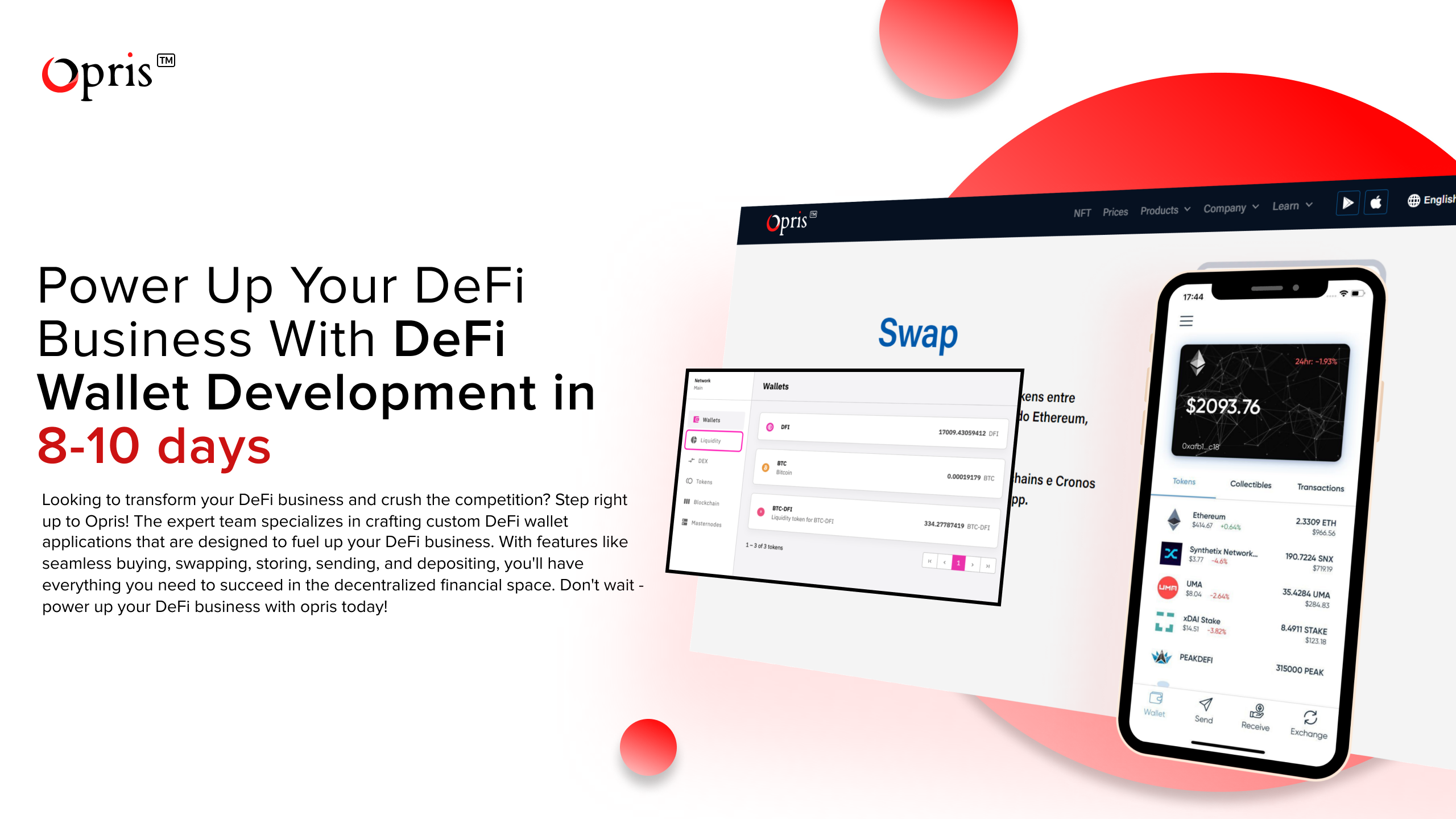 DeFi Wallet Development Service & Solution - Opris