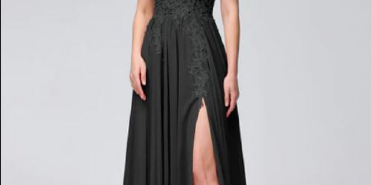 Modern Noir Majesty: Lavetir's Contemporary Black Bridesmaid Dresses