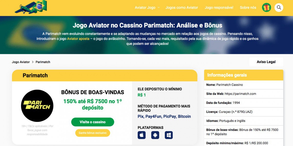 Apostas emocionantes no jogo Aviator no cassino Parimatch - Experimente agora